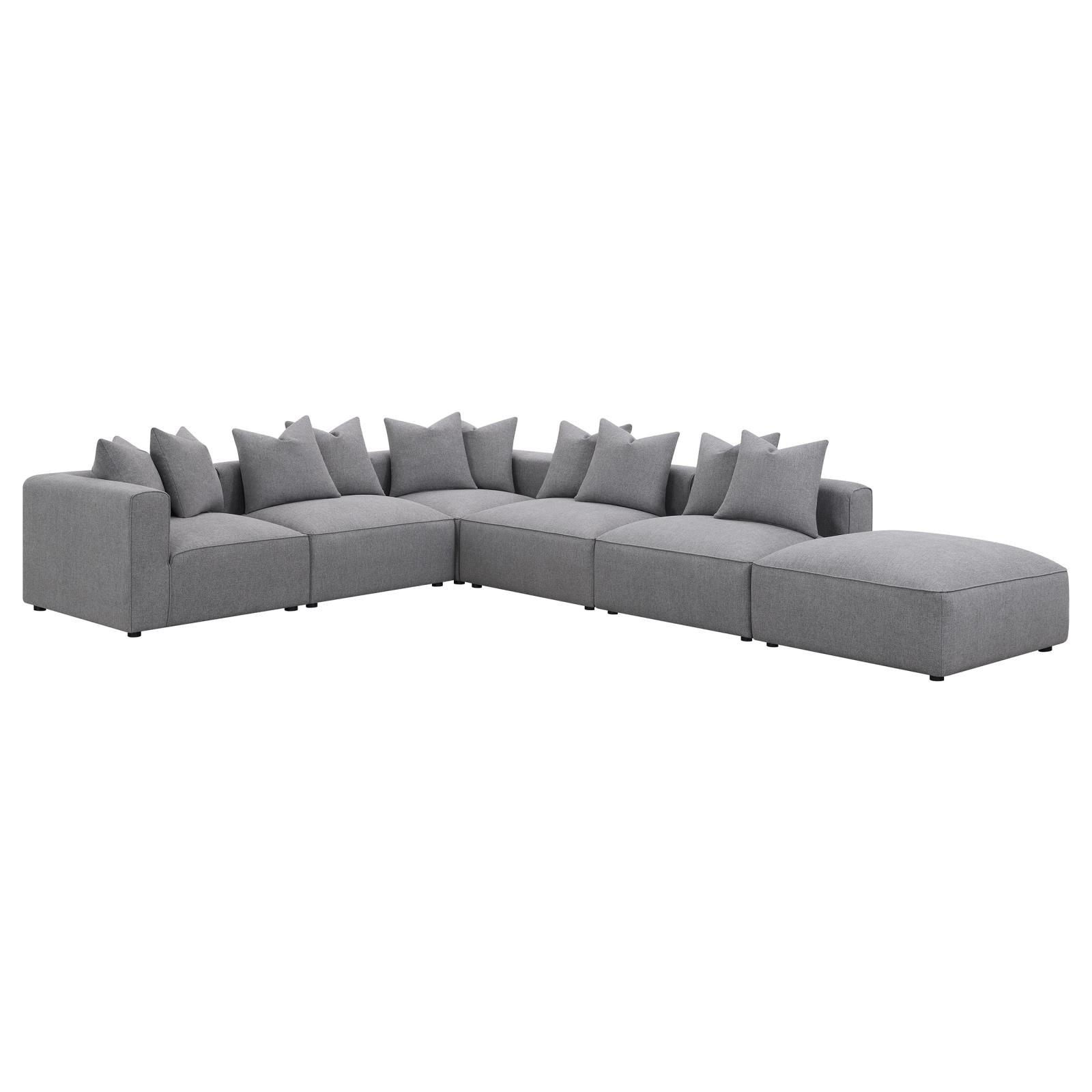 Jennifer 6-Piece Tight Seat Modular Sectional Gray - 551594-SET - Luna Furniture - Dallas Store