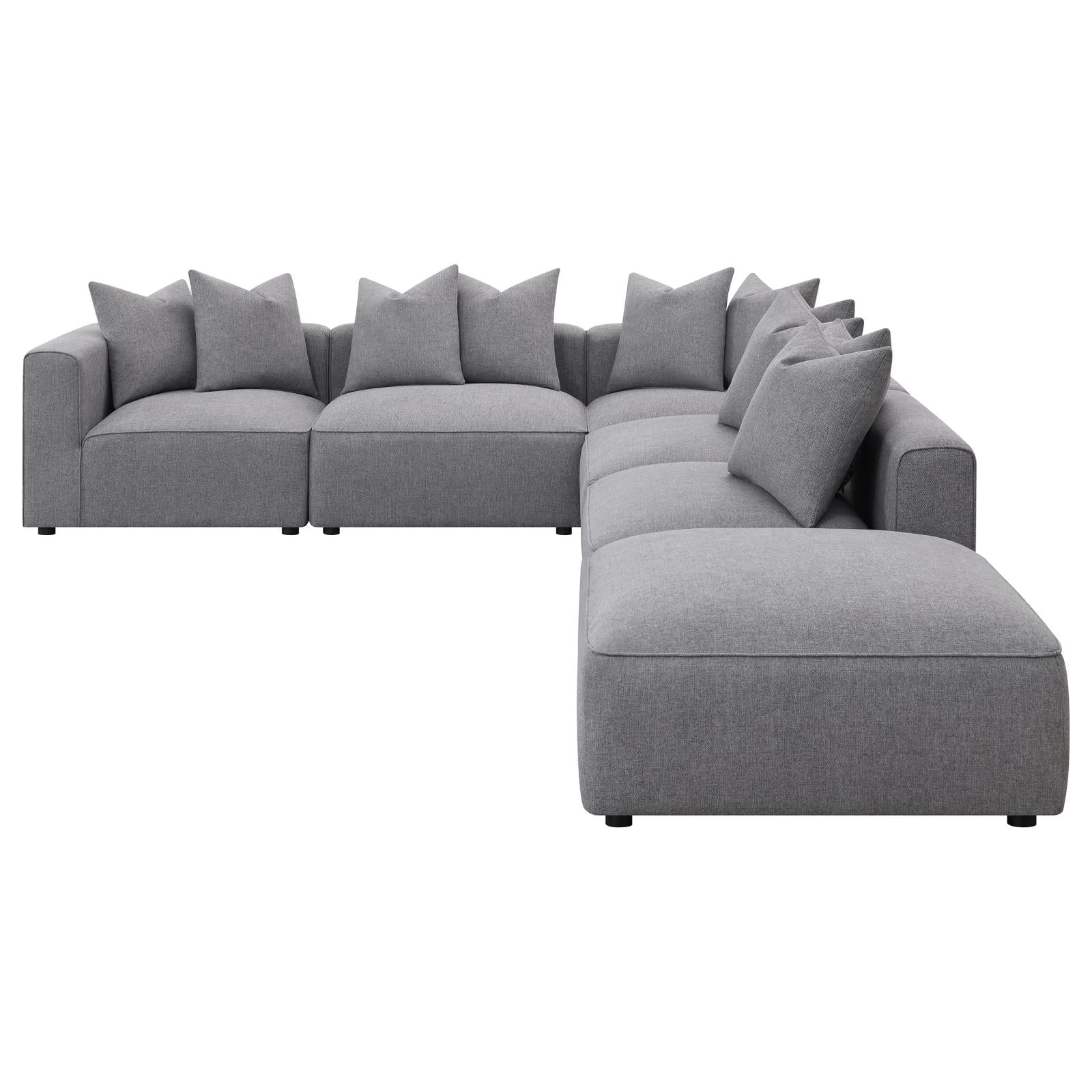 Jennifer 6-Piece Tight Seat Modular Sectional Gray - 551594-SET - Luna Furniture - Dallas Store