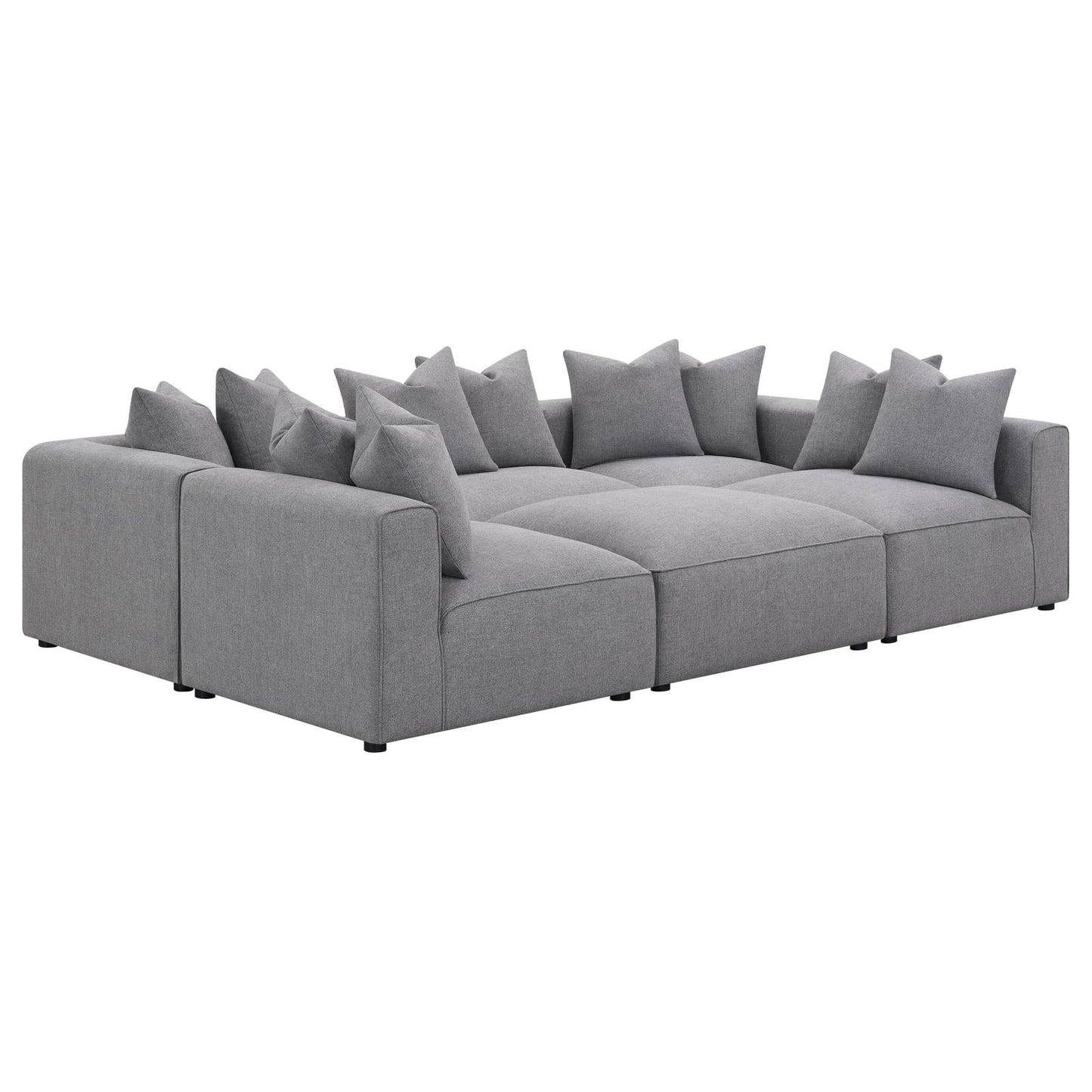 Jennifer 6-Piece Tight Seat Modular Sectional Gray - 551594-SET - Luna Furniture - Dallas Store