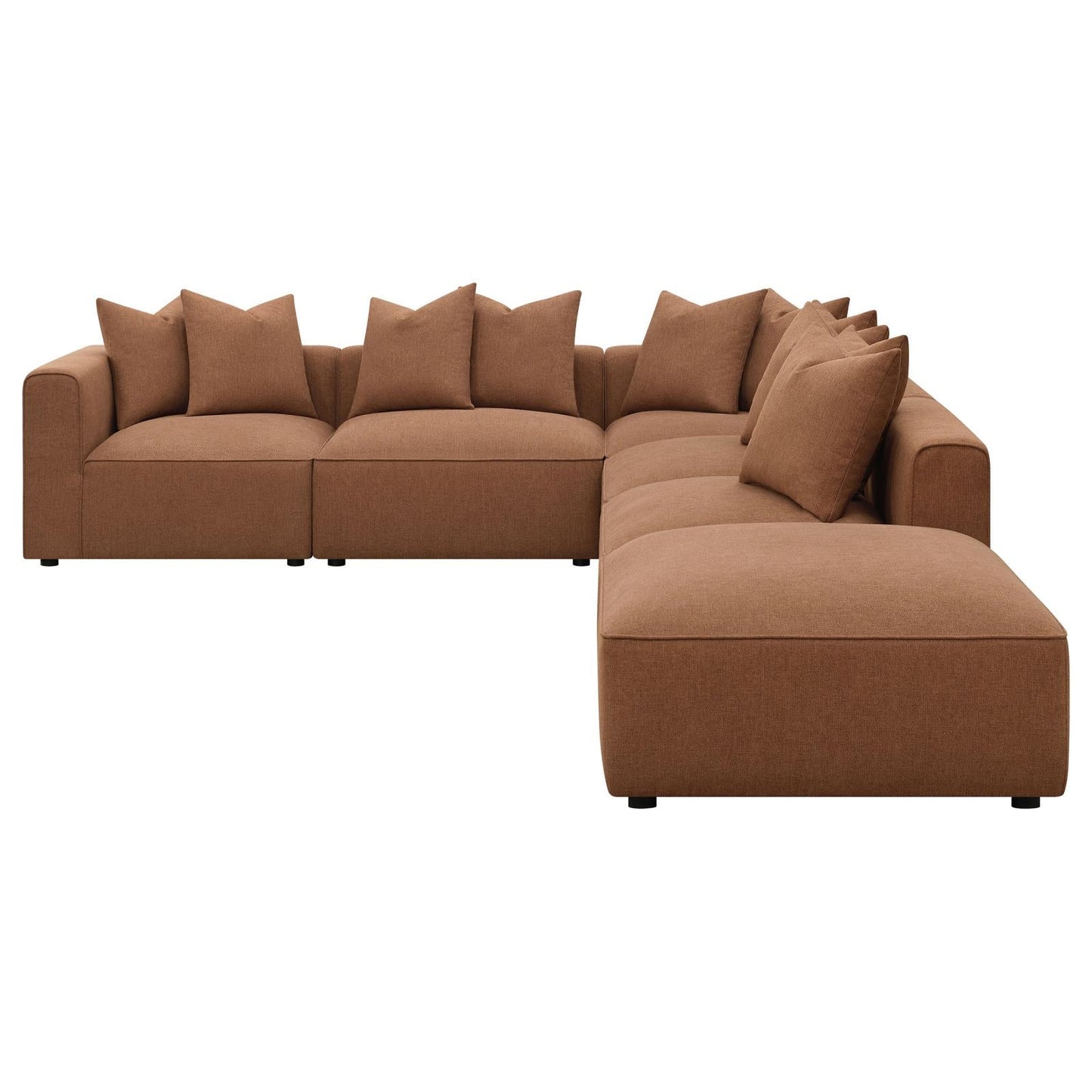 Jennifer 6-Piece Upholstered Modular Sectional Terracotta - 551591-SET - Luna Furniture - Dallas Store