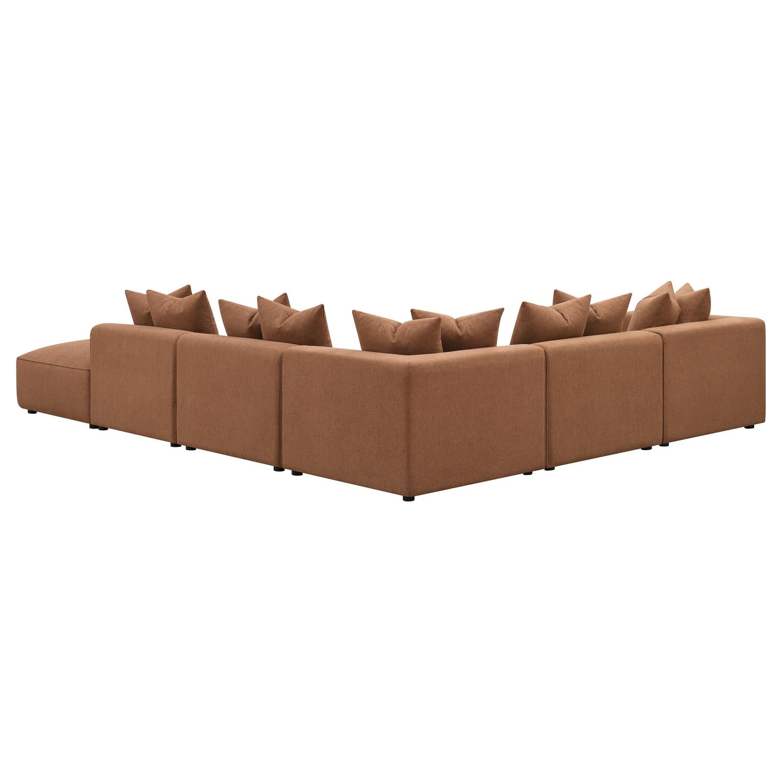 Jennifer 6-Piece Upholstered Modular Sectional Terracotta - 551591-SET - Luna Furniture - Dallas Store