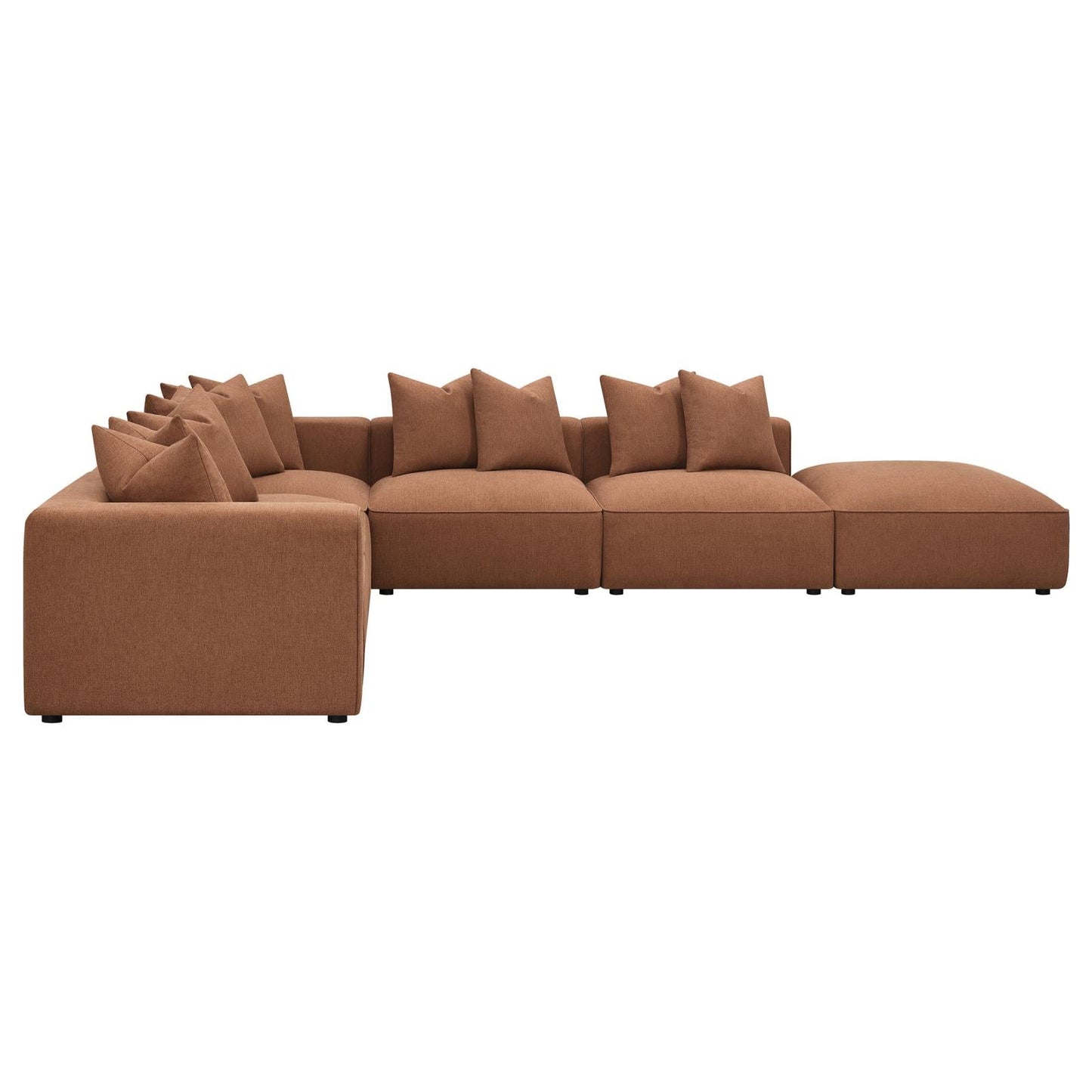 Jennifer 6-Piece Upholstered Modular Sectional Terracotta - 551591-SET - Luna Furniture - Dallas Store