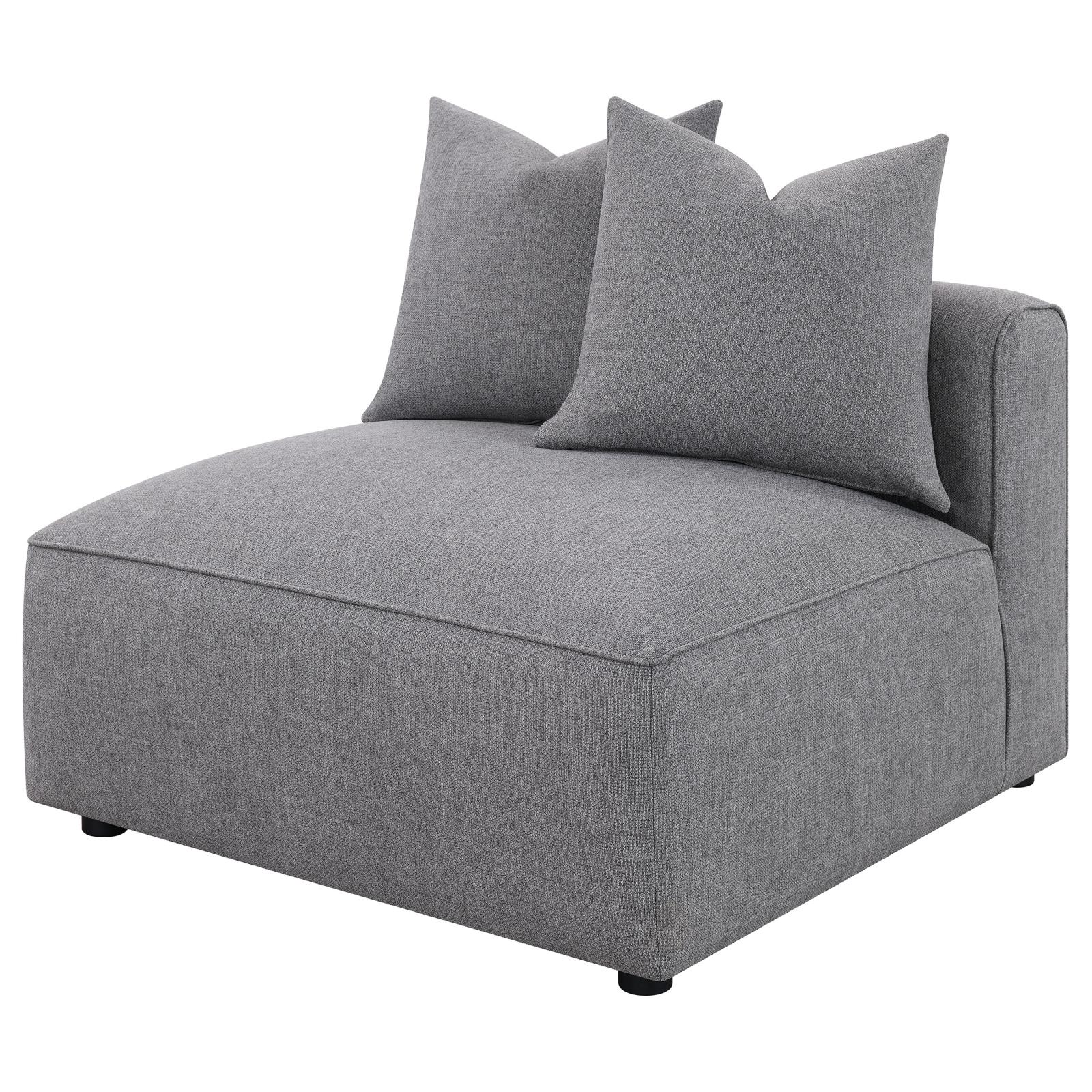 Jennifer Gray Tight Seat Armless Chair - 551594 - Luna Furniture - Dallas Store