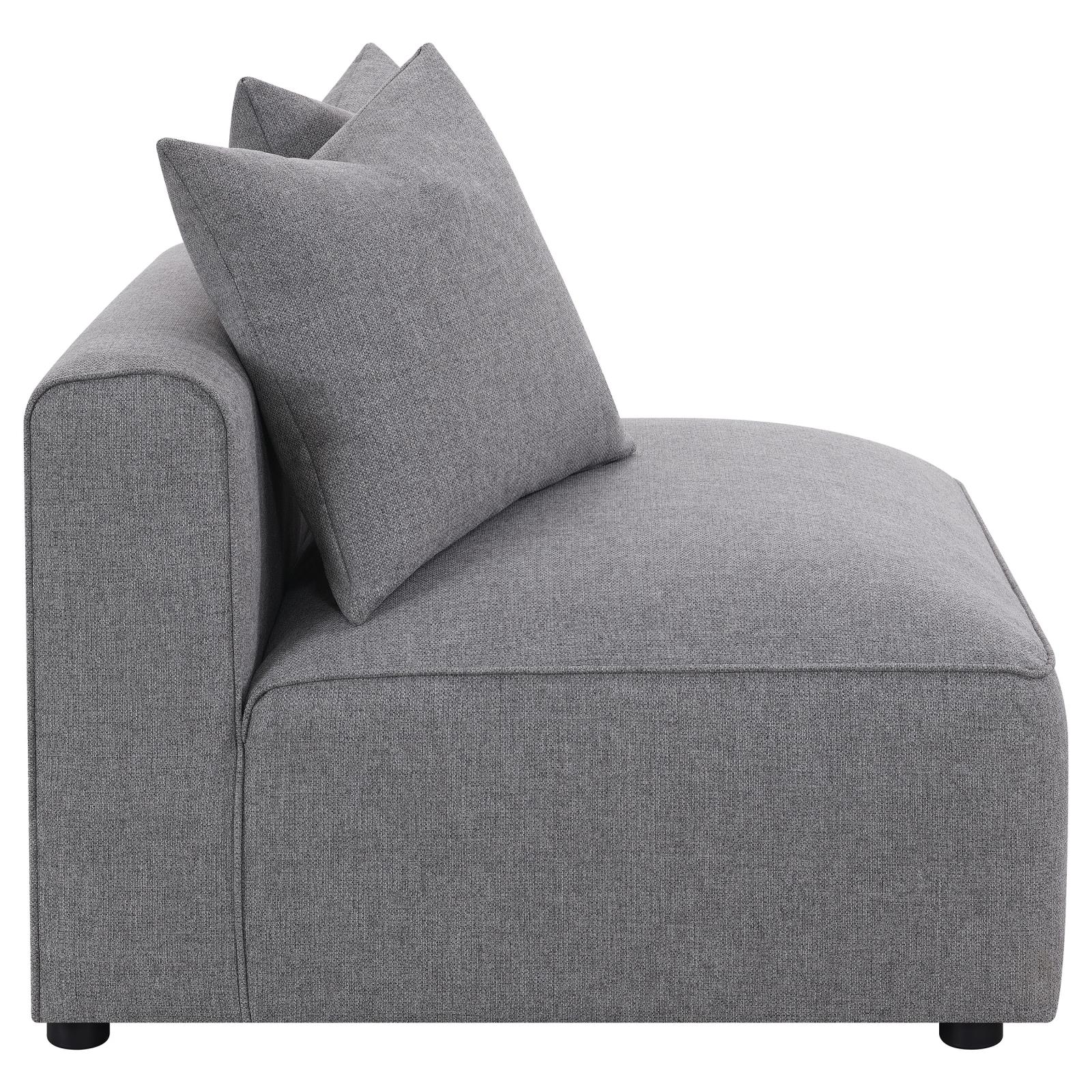 Jennifer Gray Tight Seat Armless Chair - 551594 - Luna Furniture - Dallas Store