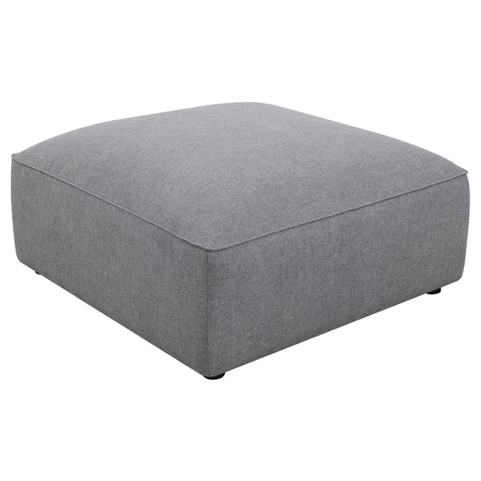 Jennifer Square Upholstered Ottoman Gray - 551596 - Luna Furniture - Dallas Store