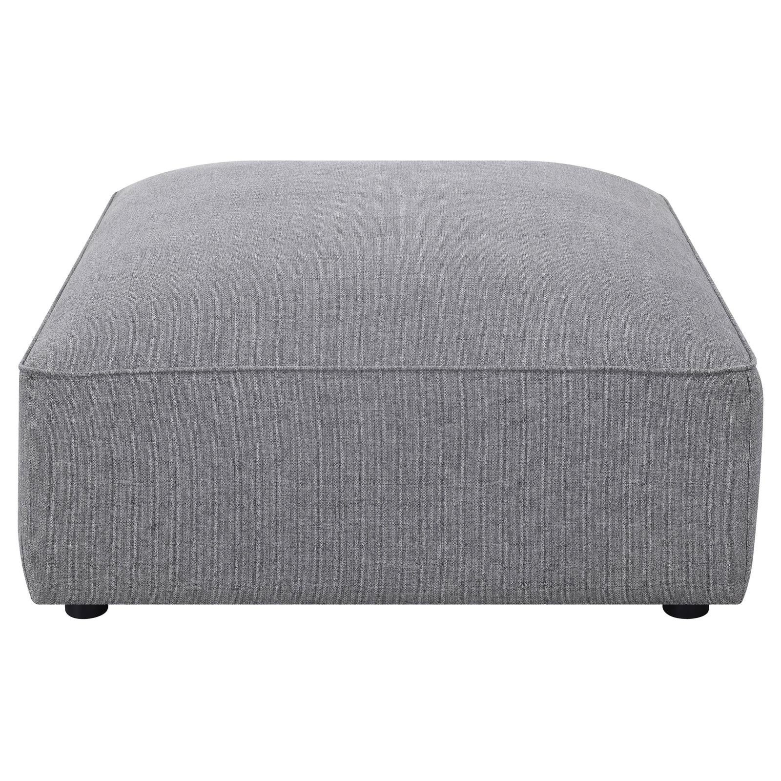 Jennifer Square Upholstered Ottoman Gray - 551596 - Luna Furniture - Dallas Store