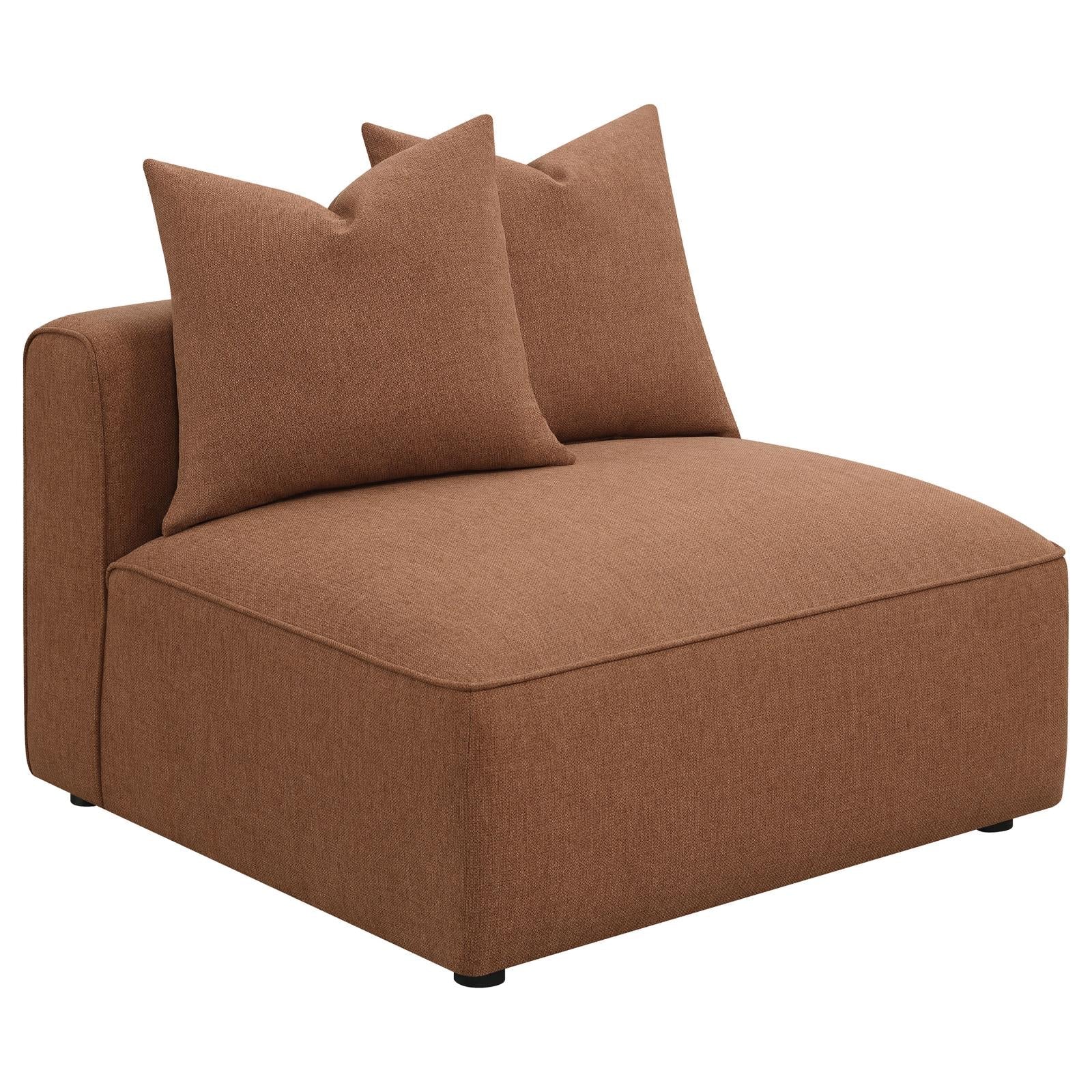Jennifer Terracotta Upholstered Tight Back Armless Chair - 551591 - Luna Furniture - Dallas Store