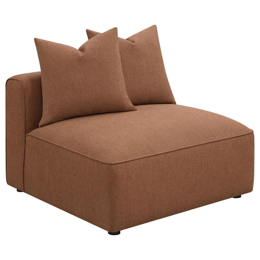 Jennifer Terracotta Upholstered Tight Back Armless Chair - 551591 - Luna Furniture - Dallas Store