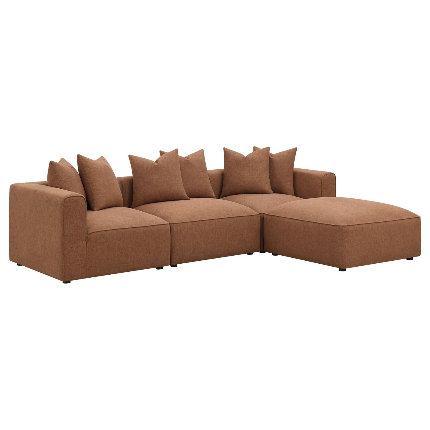 Jennifer Terracotta Upholstered Tight Back Armless Chair - 551591 - Luna Furniture - Dallas Store