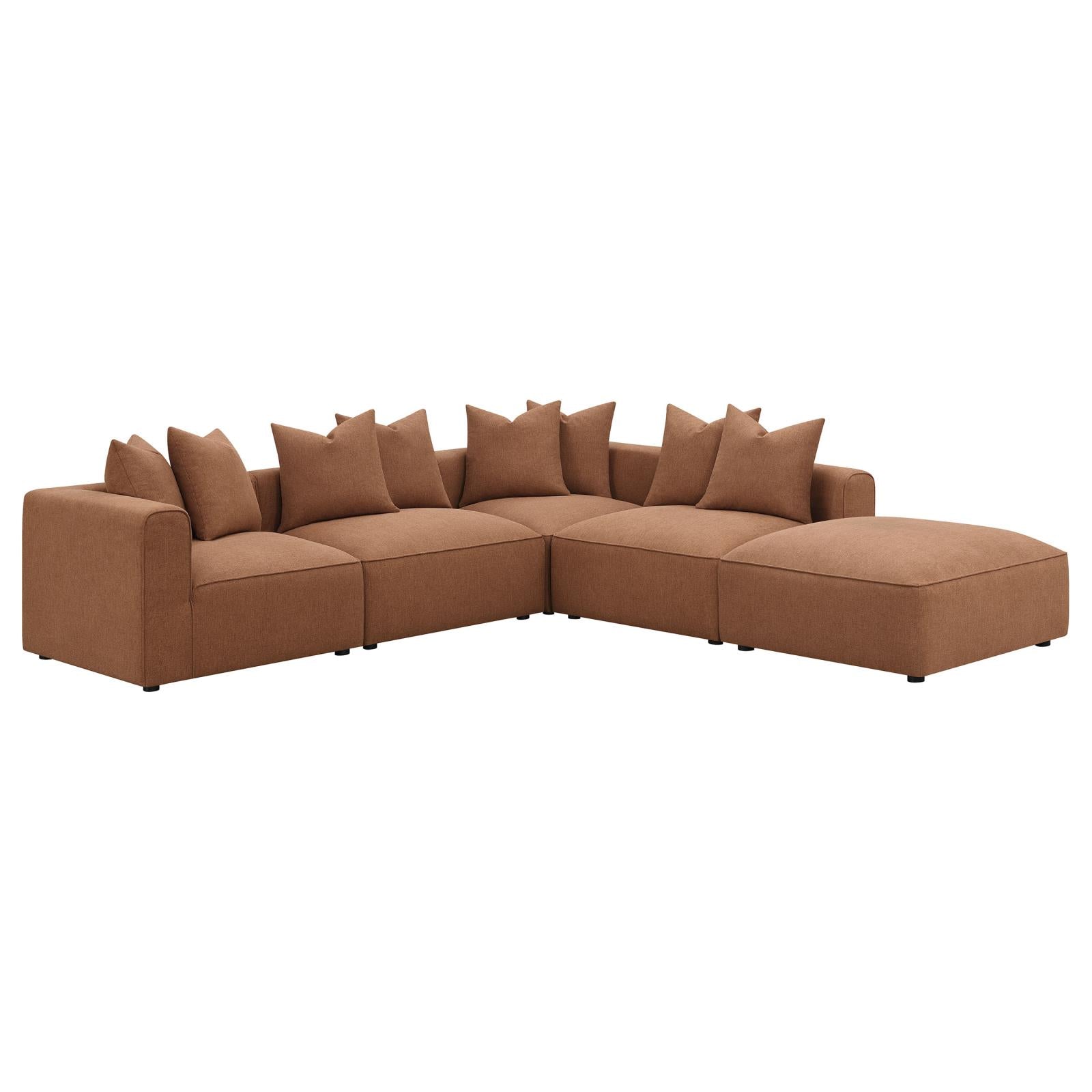 Jennifer Terracotta Upholstered Tight Back Armless Chair - 551591 - Luna Furniture - Dallas Store