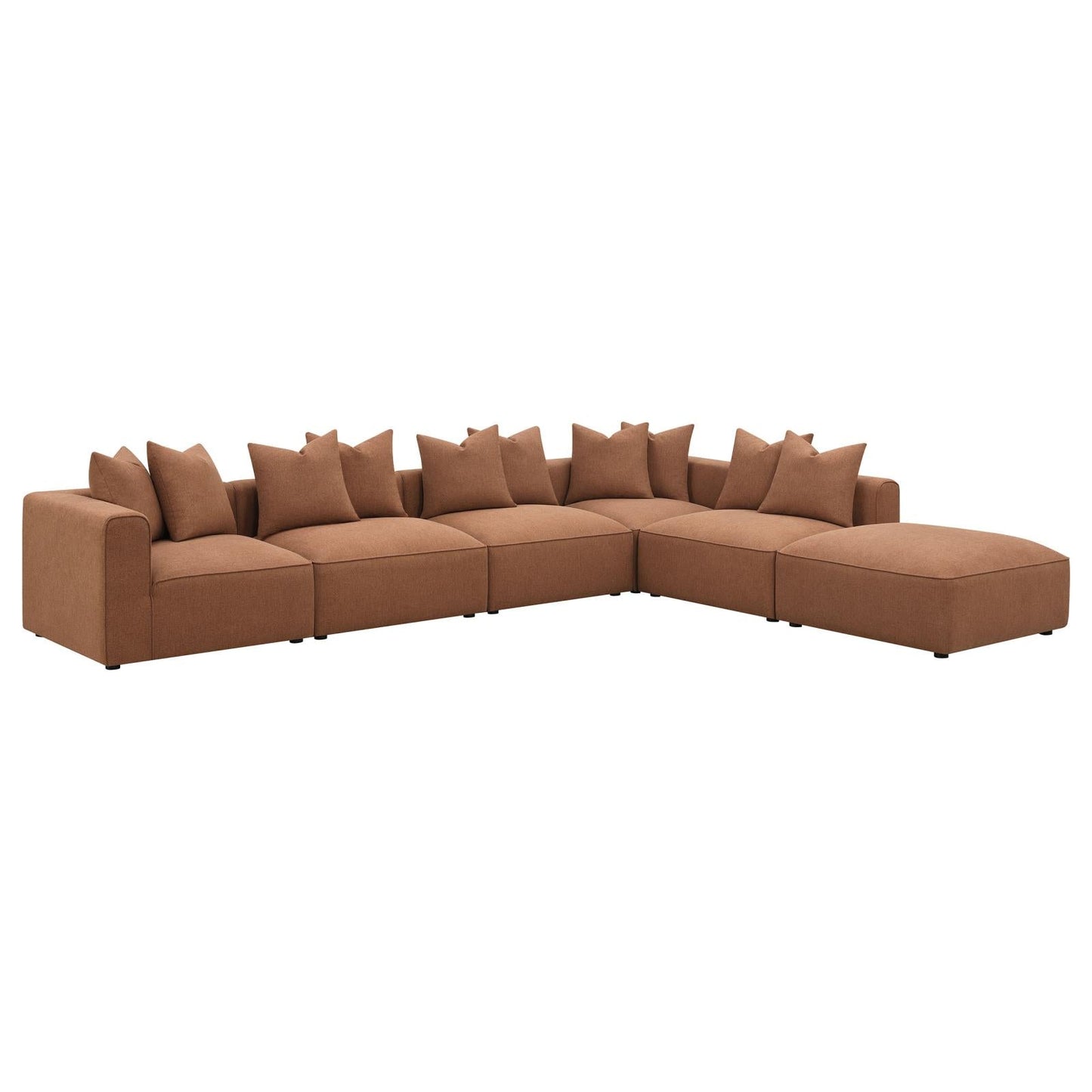 Jennifer Terracotta Upholstered Tight Back Armless Chair - 551591 - Luna Furniture - Dallas Store