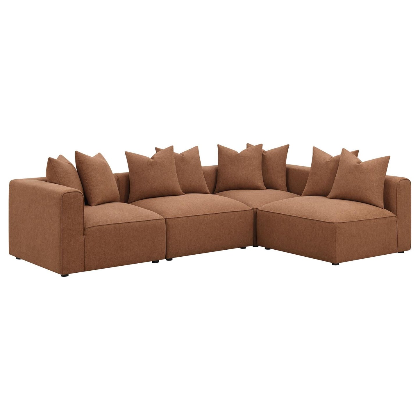 Jennifer Terracotta Upholstered Tight Back Armless Chair - 551591 - Luna Furniture - Dallas Store