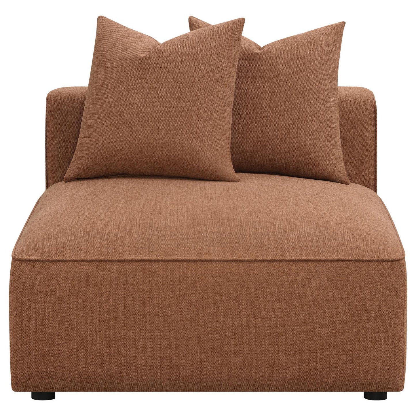 Jennifer Terracotta Upholstered Tight Back Armless Chair - 551591 - Luna Furniture - Dallas Store