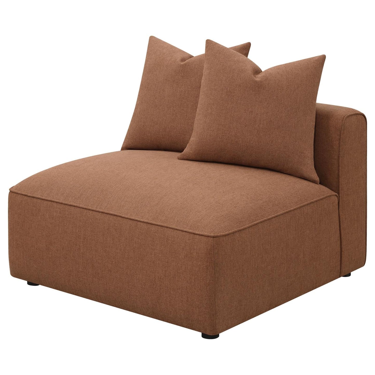 Jennifer Terracotta Upholstered Tight Back Armless Chair - 551591 - Luna Furniture - Dallas Store