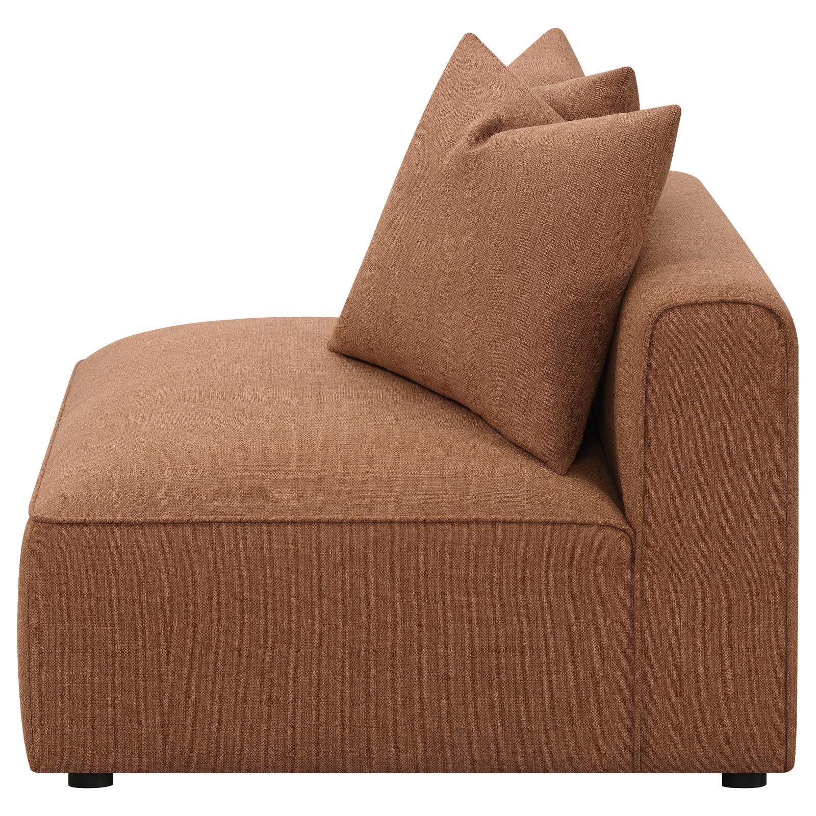 Jennifer Terracotta Upholstered Tight Back Armless Chair - 551591 - Luna Furniture - Dallas Store