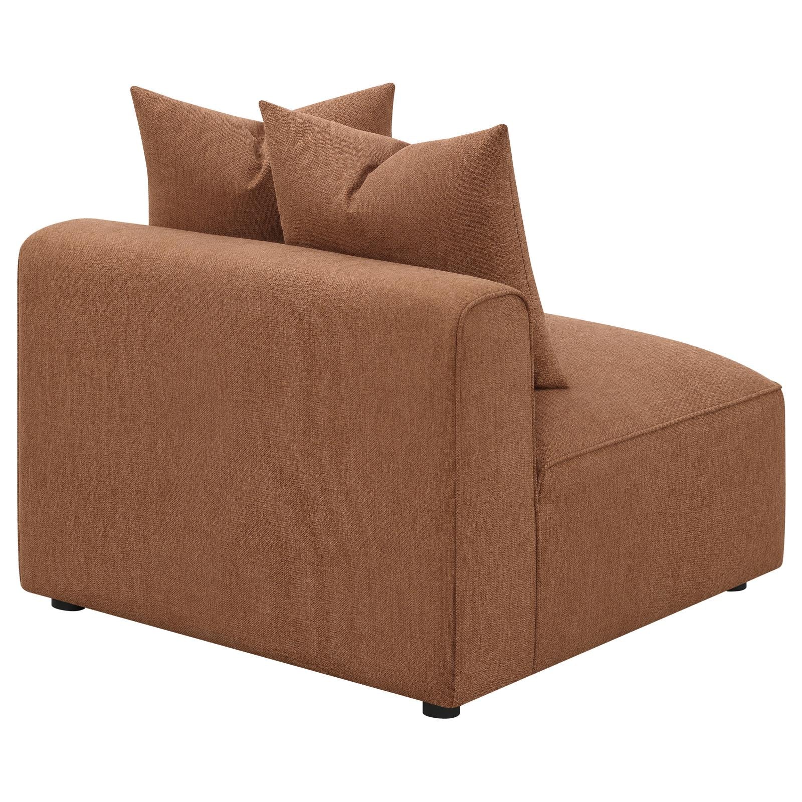 Jennifer Terracotta Upholstered Tight Back Armless Chair - 551591 - Luna Furniture - Dallas Store