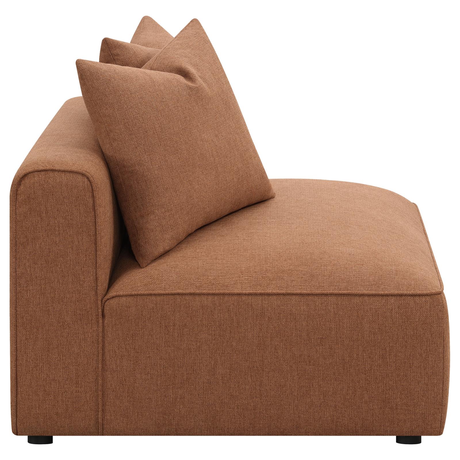 Jennifer Terracotta Upholstered Tight Back Armless Chair - 551591 - Luna Furniture - Dallas Store
