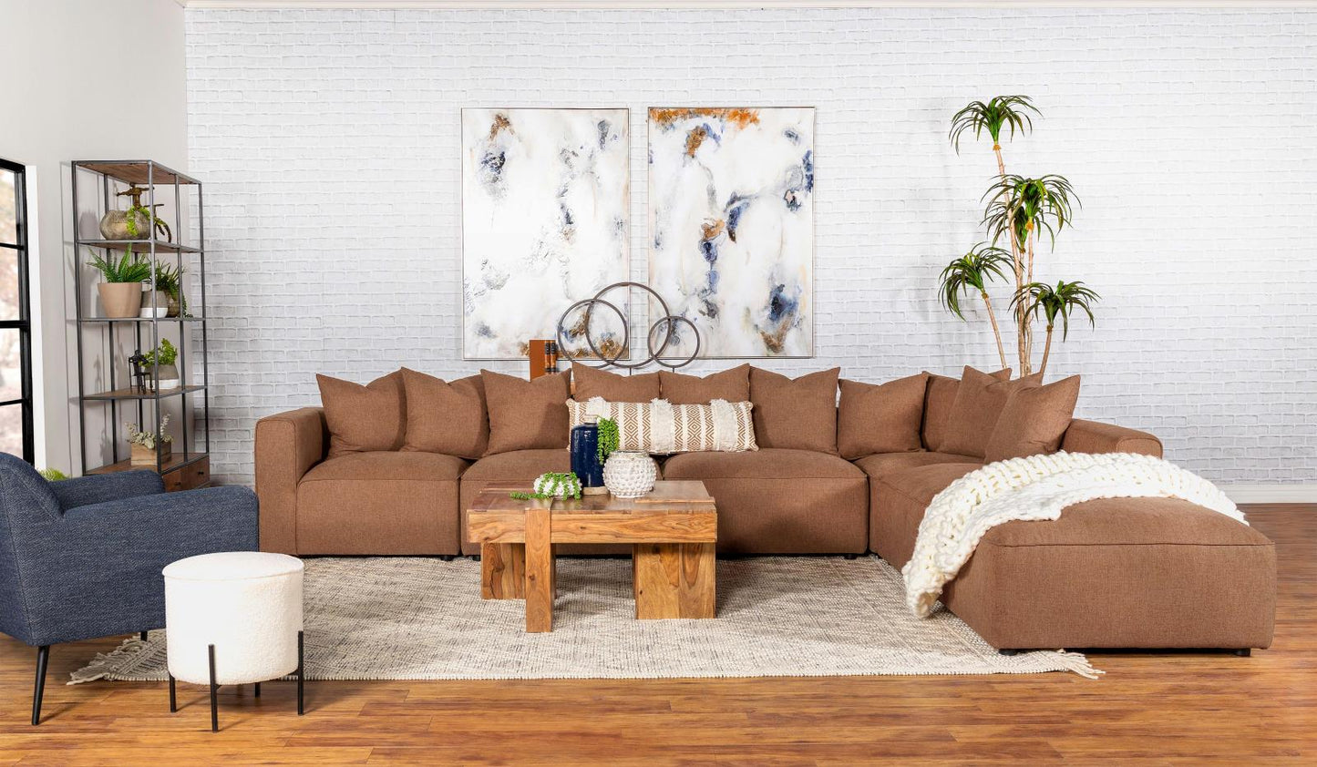 Jennifer Upholstered Ottoman Terracotta - 551593 - Luna Furniture - Dallas Store