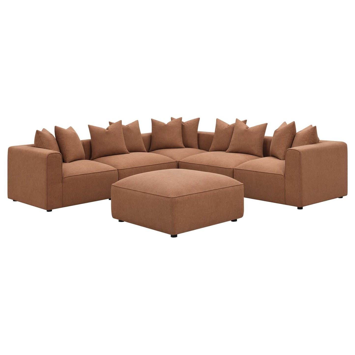 Jennifer Upholstered Ottoman Terracotta - 551593 - Luna Furniture - Dallas Store