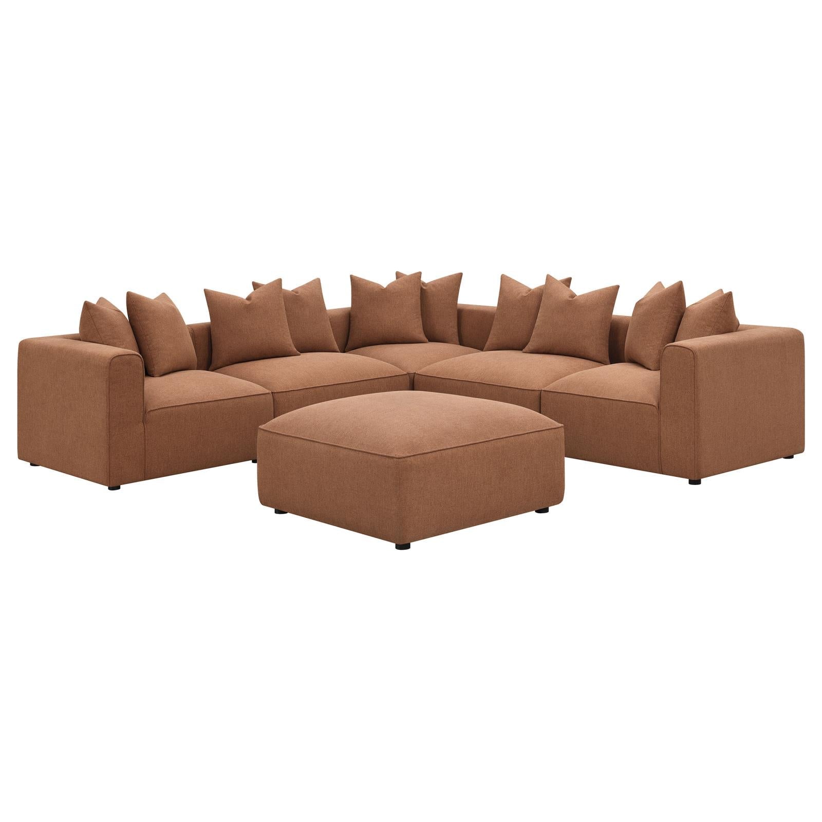 Jennifer Upholstered Ottoman Terracotta - 551593 - Luna Furniture - Dallas Store