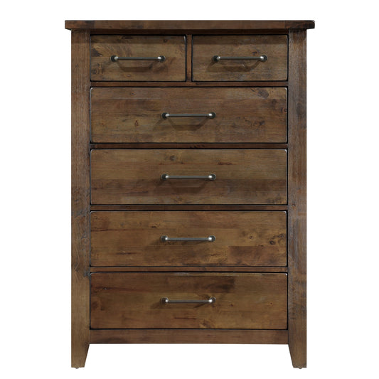 Jerrick Burnished Brown Chest - 1957-9 - Luna Furniture - Dallas Store