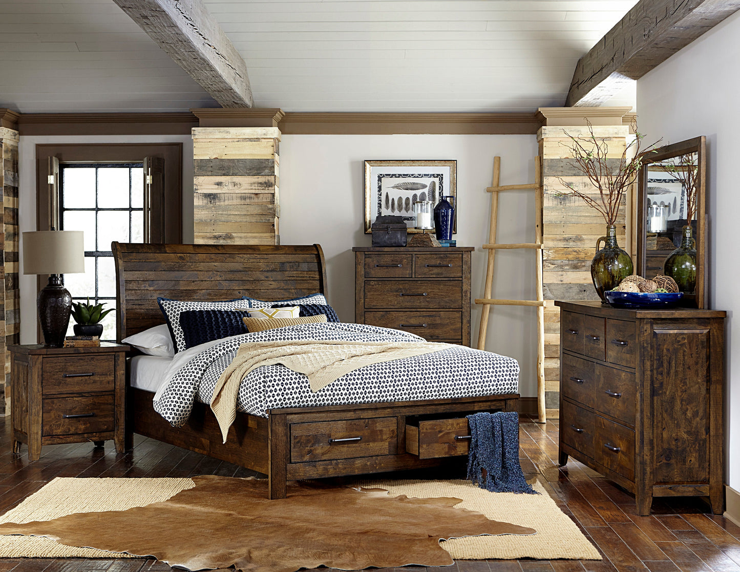 Jerrick Burnished Brown Chest - 1957-9 - Luna Furniture - Dallas Store