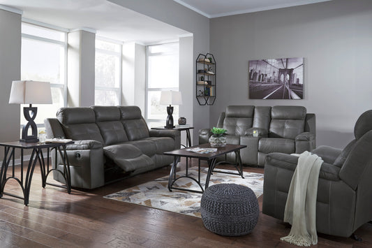 Jesolo Dark Gray Reclining Living Room Set - SET | 8670588 | 8670594 - Luna Furniture - Dallas Store