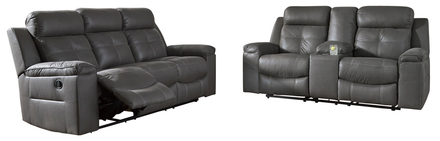 Jesolo Dark Gray Reclining Living Room Set - SET | 8670588 | 8670594 - Luna Furniture - Dallas Store