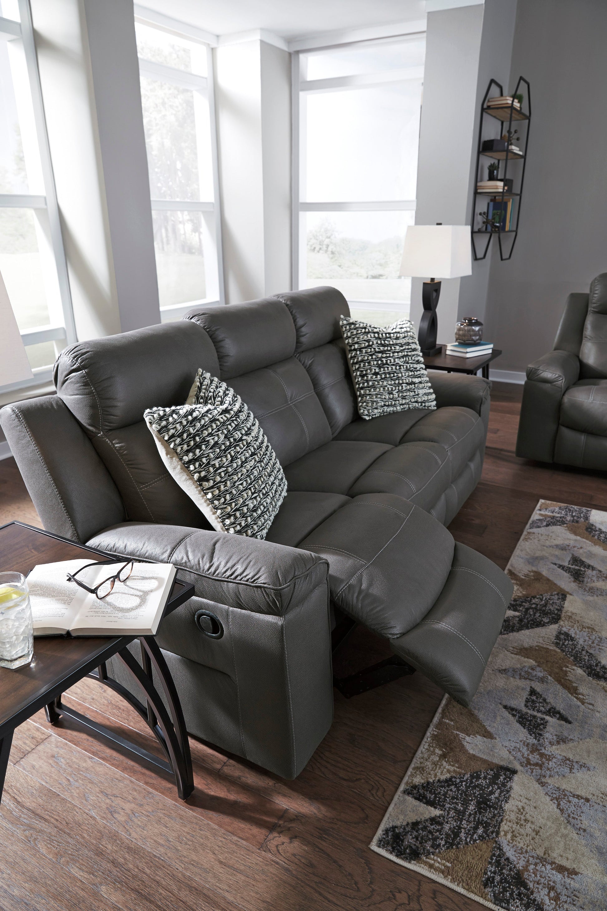 Jesolo Dark Gray Reclining Living Room Set - SET | 8670588 | 8670594 - Luna Furniture - Dallas Store