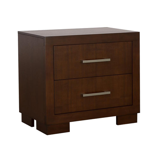 Jessica 2-Drawer Nightstand Cappuccino - 200712 - Luna Furniture - Dallas Store