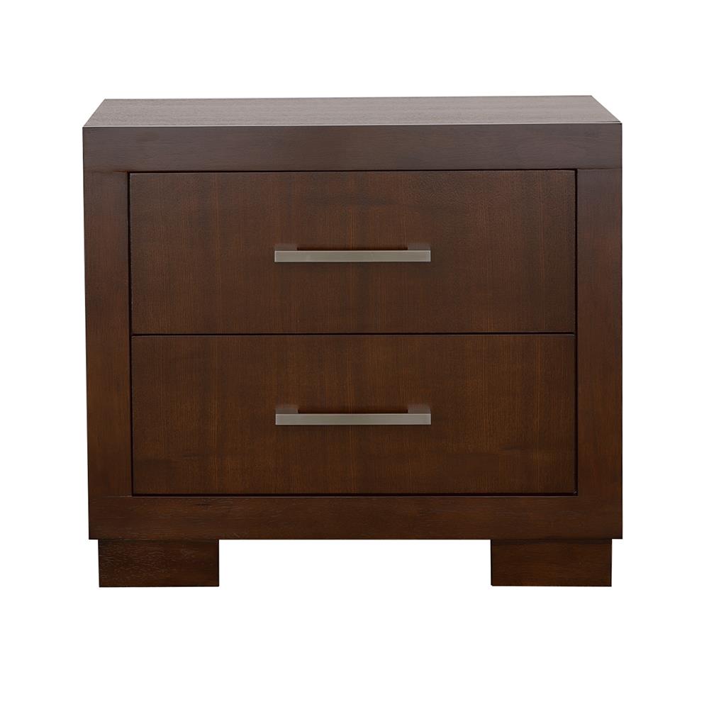 Jessica 2-Drawer Nightstand Cappuccino - 200712 - Luna Furniture - Dallas Store