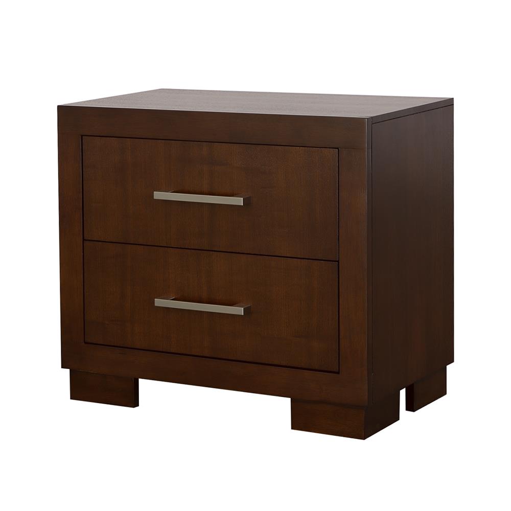 Jessica 2-Drawer Nightstand Cappuccino - 200712 - Luna Furniture - Dallas Store