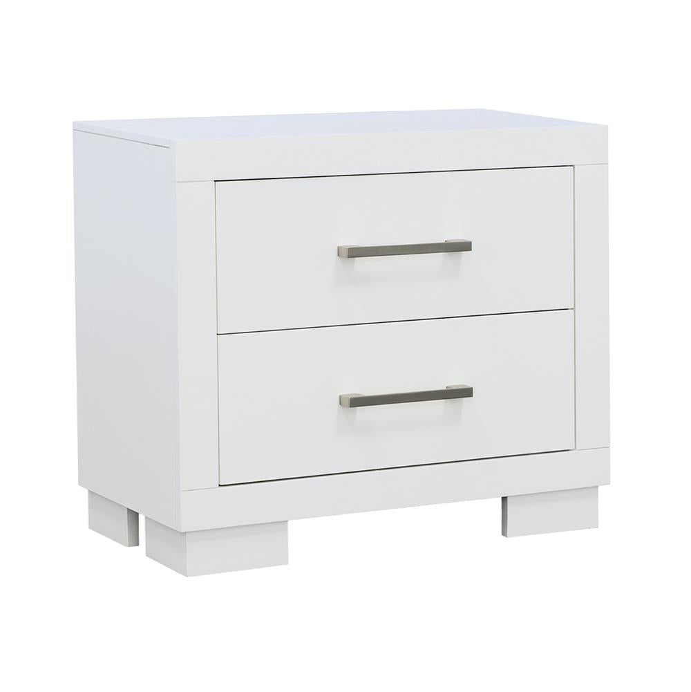 Jessica 2-Drawer Nightstand White - 202992 - Luna Furniture - Dallas Store