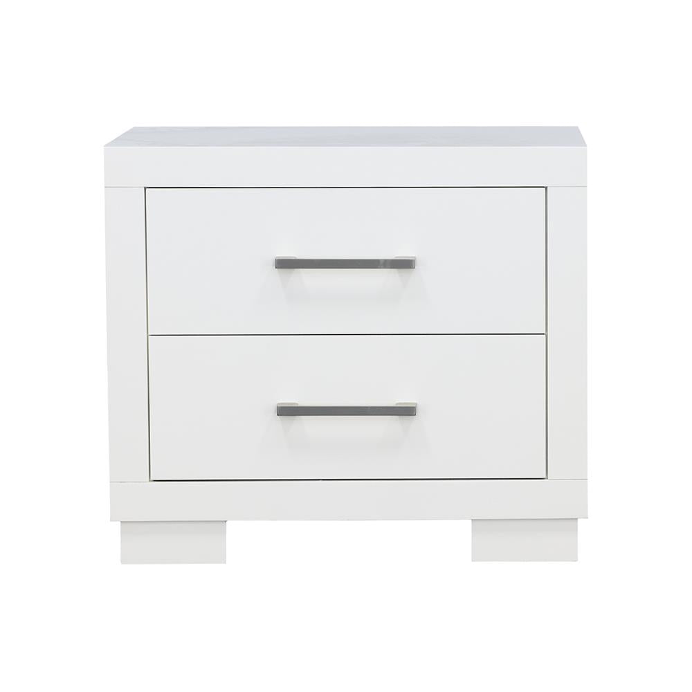 Jessica 2-Drawer Nightstand White - 202992 - Luna Furniture - Dallas Store