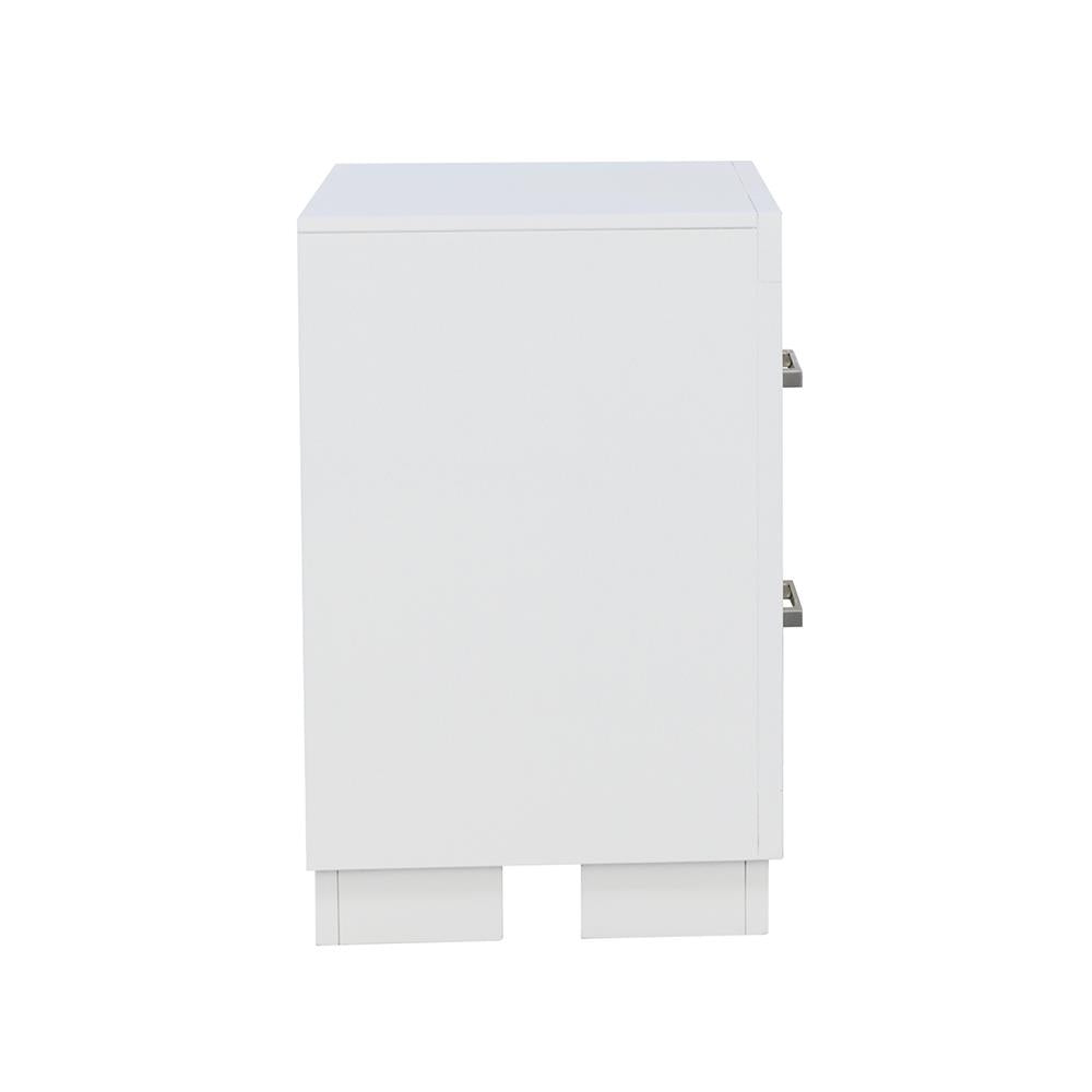 Jessica 2-Drawer Nightstand White - 202992 - Luna Furniture - Dallas Store