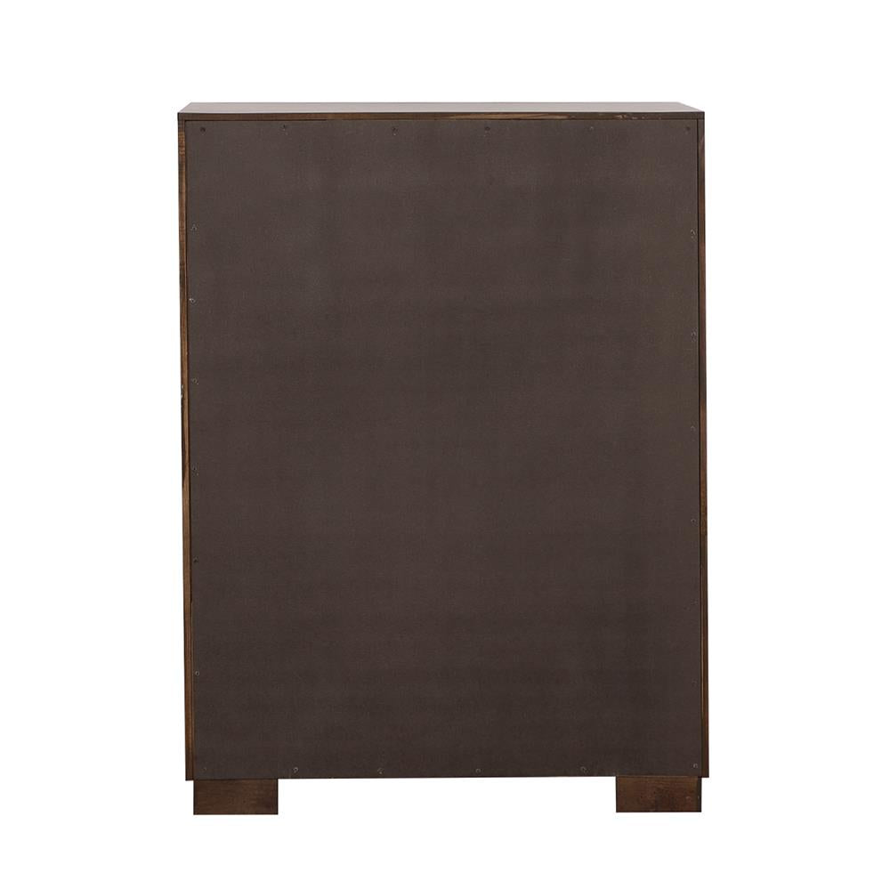 Jessica Cappuccino 5-Drawer Chest - 200715 - Luna Furniture - Dallas Store