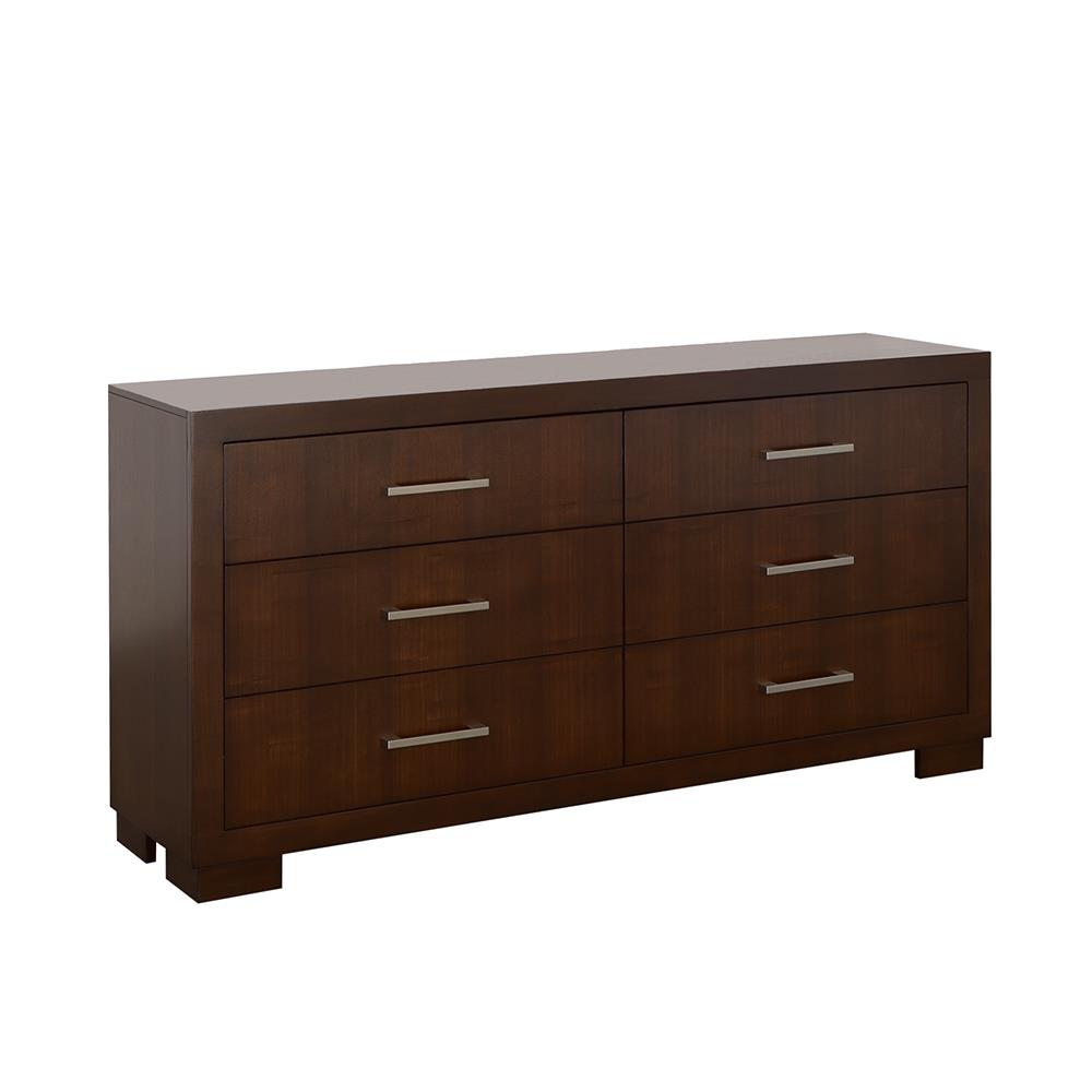 Jessica Cappuccino 6-Drawer Dresser - 200713 - Luna Furniture - Dallas Store