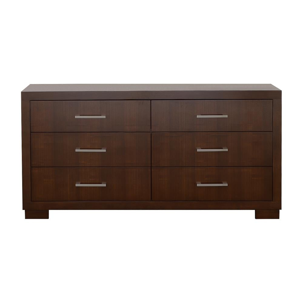 Jessica Cappuccino 6-Drawer Dresser - 200713 - Luna Furniture - Dallas Store