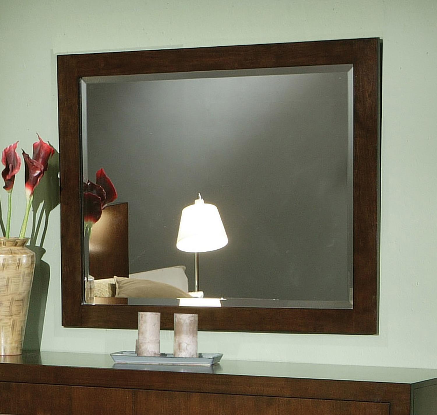 Jessica Cappuccino Rectangular Wall Mirror - 200714 - Luna Furniture - Dallas Store