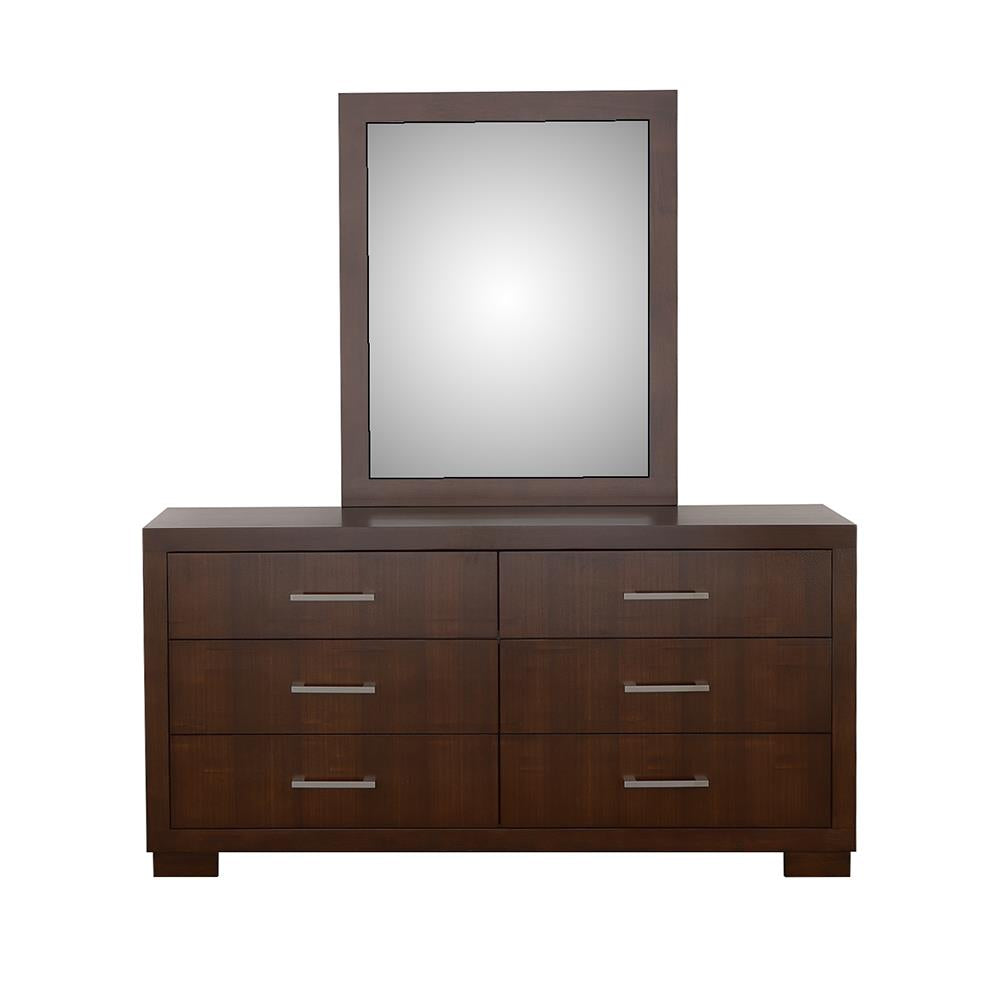 Jessica Cappuccino Rectangular Wall Mirror - 200714 - Luna Furniture - Dallas Store