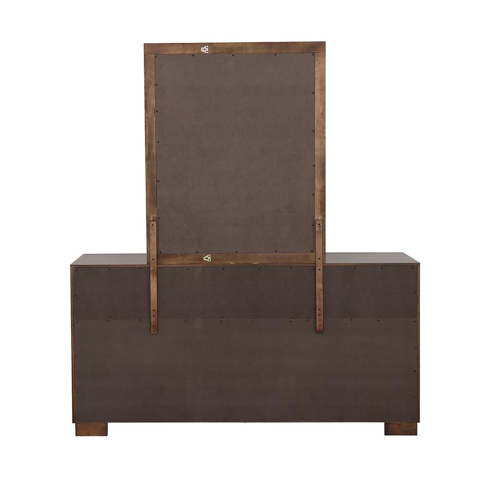 Jessica Cappuccino Rectangular Wall Mirror - 200714 - Luna Furniture - Dallas Store
