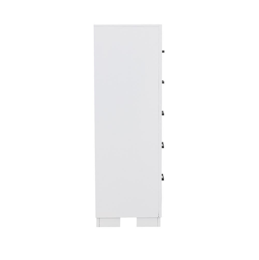 Jessica White 5-Drawer Chest - 202995 - Luna Furniture - Dallas Store
