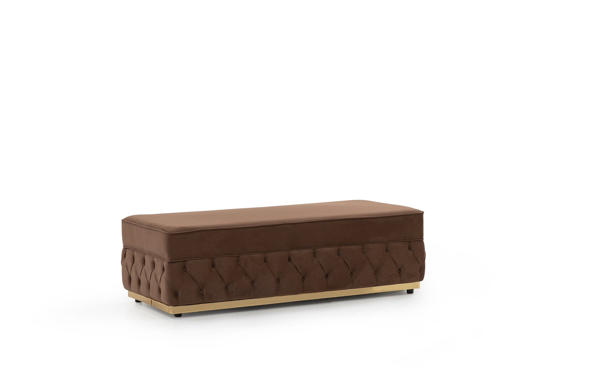 Jester Mocha Velvet Rectangle Ottoman - JESTERMOCHA-OTT - Luna Furniture - Dallas Store