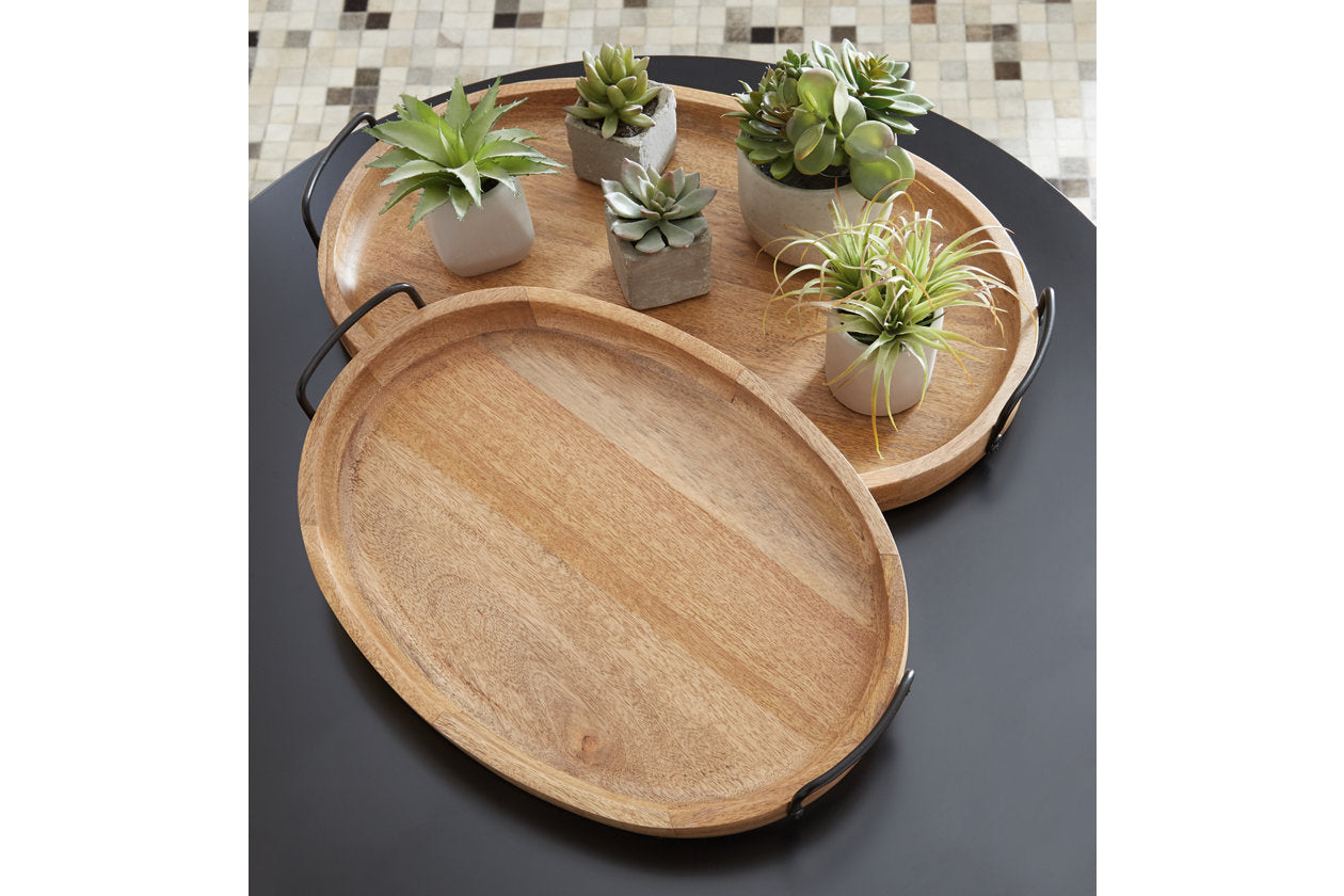 Jocelyne Brown/Black Tray, Set of 2 - A2000455 - Luna Furniture - Dallas Store
