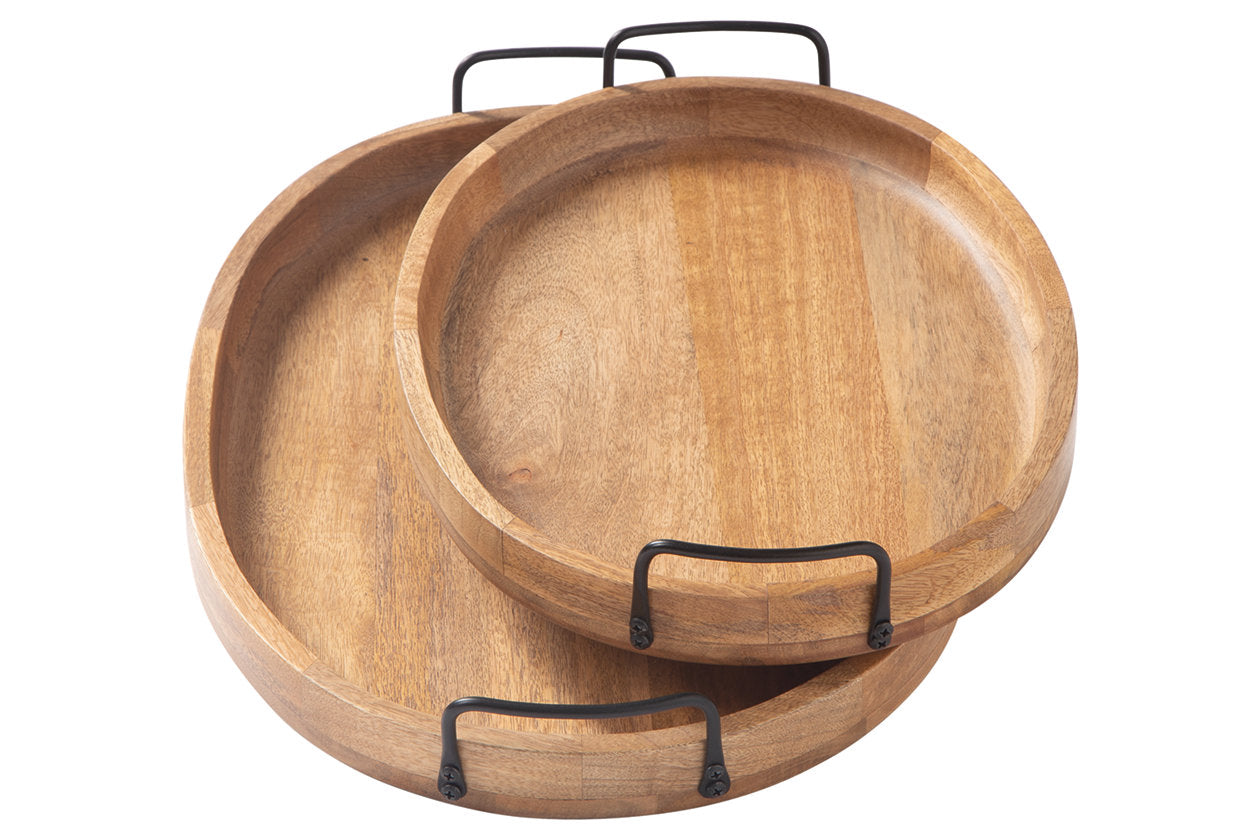 Jocelyne Brown/Black Tray, Set of 2 - A2000455 - Luna Furniture - Dallas Store