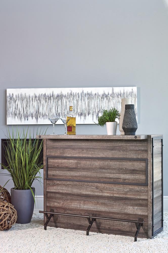 Joe Aged Oak 5-Shelf Bar Unit - 182071 - Luna Furniture - Dallas Store
