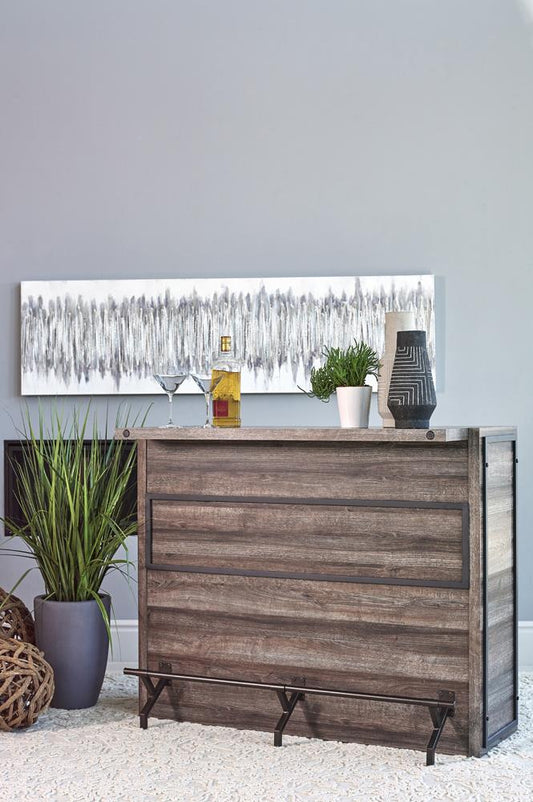 Joe Aged Oak 5-Shelf Bar Unit - 182071 - Luna Furniture - Dallas Store
