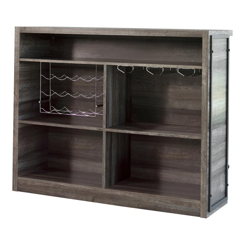 Joe Aged Oak 5-Shelf Bar Unit - 182071 - Luna Furniture - Dallas Store
