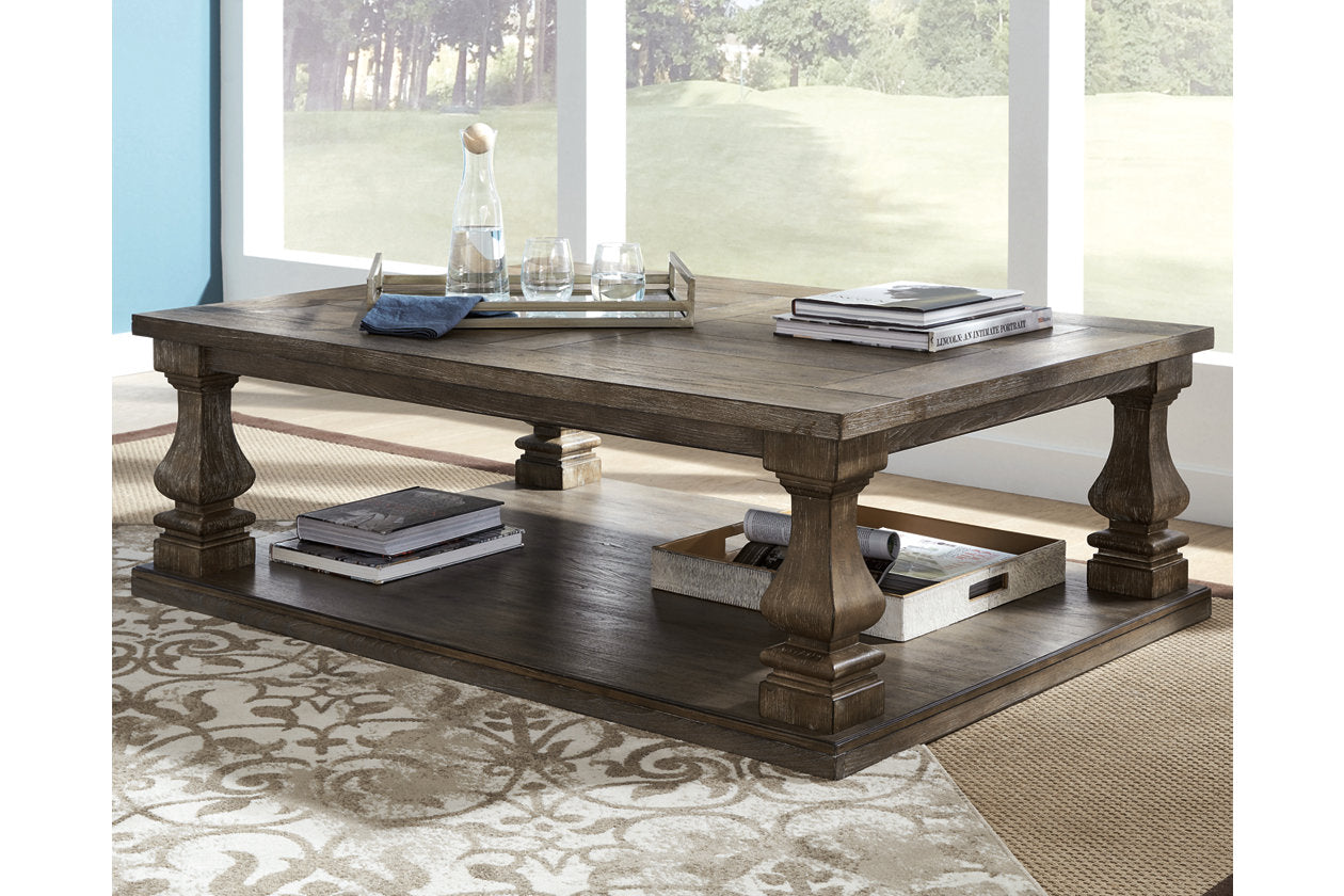 Johnelle Gray Coffee Table - T776-1 - Luna Furniture - Dallas Store