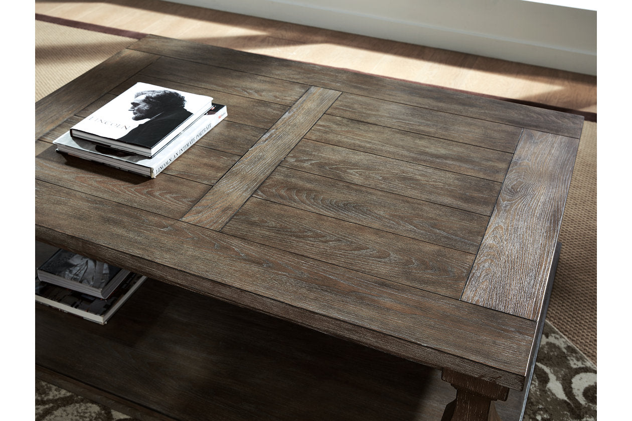 Johnelle Gray Coffee Table - T776-1 - Luna Furniture - Dallas Store